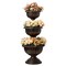 Triple Stacked Flower Bowl Urn Planter Decoration Bronze 40 Inch Outdoor Use
